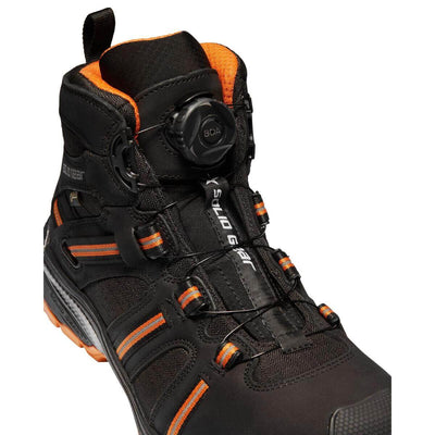 Solid Gear by Snickers 80007 Phoenix GTX GORE TEX Waterproof BOA S3 Wide Fit Safety Boots Black Orange 06 #colour_black-orange
