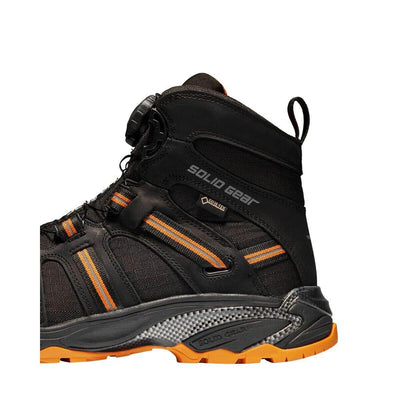 Solid Gear by Snickers 80007 Phoenix GTX GORE TEX Waterproof BOA S3 Wide Fit Safety Boots Black Orange 07 #colour_black-orange