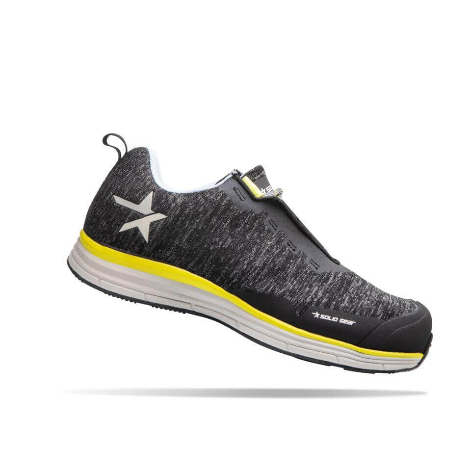 Solid Gear by Snickers 80124 Haze Saturn Lightweight S1P Composite Nano Toe Cap Safety Trainer Shoes Black Yellow 1B #colour_black-yellow