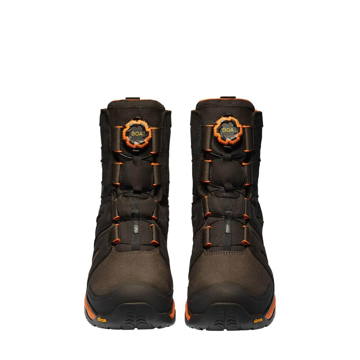 Solid Gear by Snickers 81001 Tigris GTX AG High Leg Wide Fit Gore Tex Wool Lined Waterproof S3 BOA Safety Boots Black Orange 05 #colour_black-orange