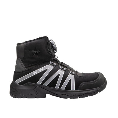 Solid Gear by Snickers 81006 Onyx Mid Cut Cordura Canvas Wide Fit S3 BOA Composite Safety Boots Black 1 #colour_black