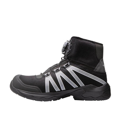 Solid Gear by Snickers 81006 Onyx Mid Cut Cordura Canvas Wide Fit S3 BOA Composite Safety Boots Black 2 #colour_black