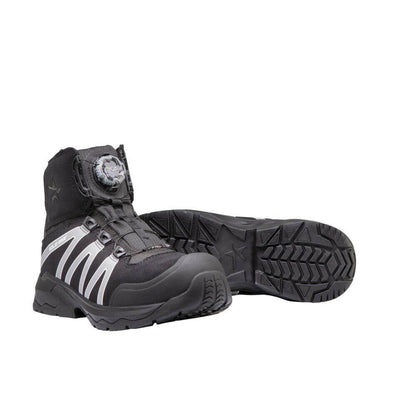 Solid Gear by Snickers 81006 Onyx Mid Cut Cordura Canvas Wide Fit S3 BOA Composite Safety Boots Black 5 #colour_black