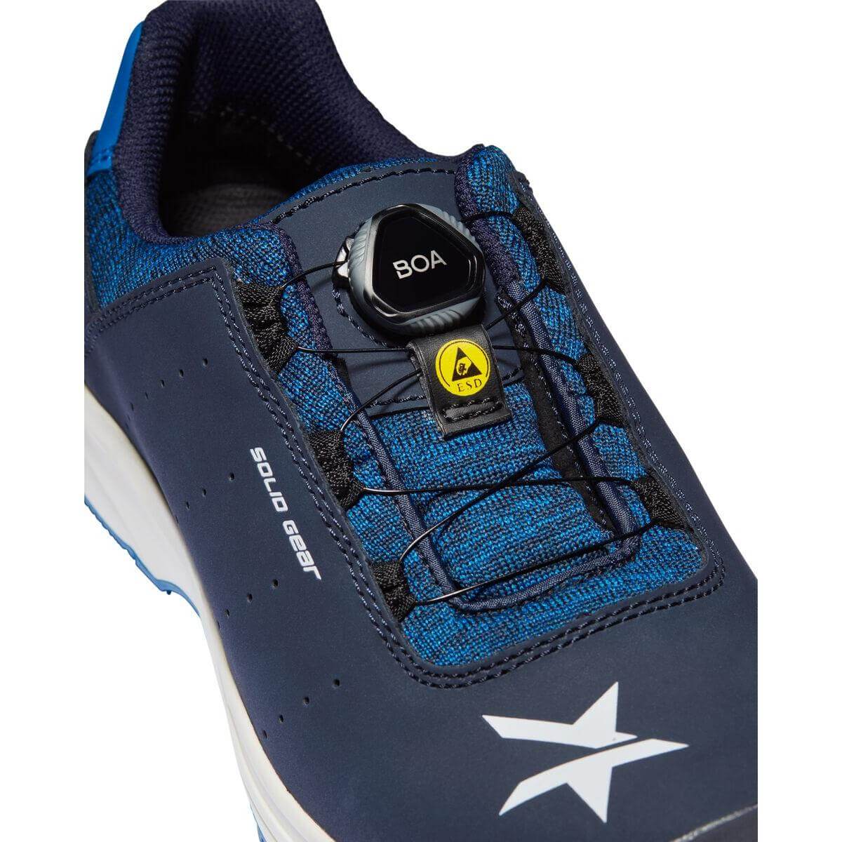 Solid Gear by Snickers SG61001 Ocean Lightweight Metal Free BOA S1P ESD Safety Trainer Shoes Navy 06 #colour_navy