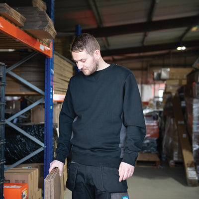 Tough Grit 2-Tone Sweatshirt Black/Charcoal 2#colour_black-charcoal