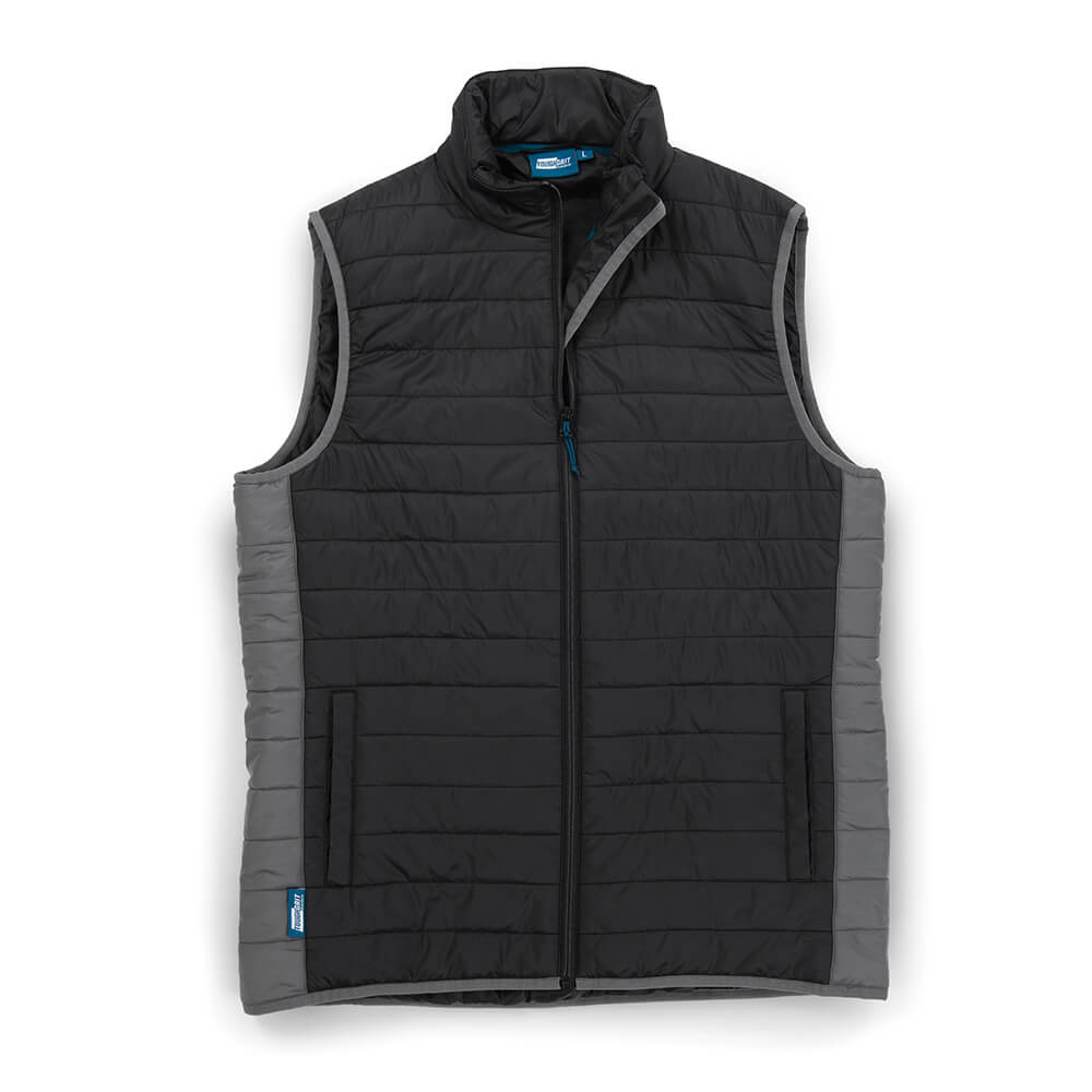 Tough Grit Hard Wearing 2-Tone Body Warmer Black/Charcoal 1#colour_black-charcoal