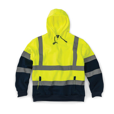 Tough Grit Hi-Vis 2-Tone Hoodie Yellow/Navy 1#colour_yellow-navy