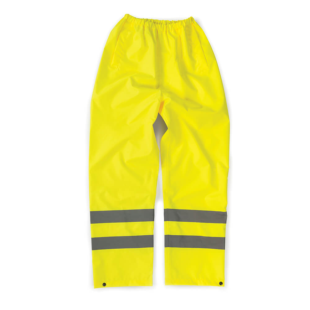 Tough Grit Hi-Vis Breathable Waterproof Trousers Yellow 1#colour_yellow