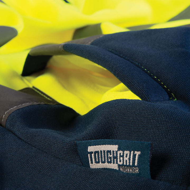 Tough Grit Hi-Vis UV Protective 2-Tone Sweatshirt Yellow/Navy 2#colour_yellow-navy