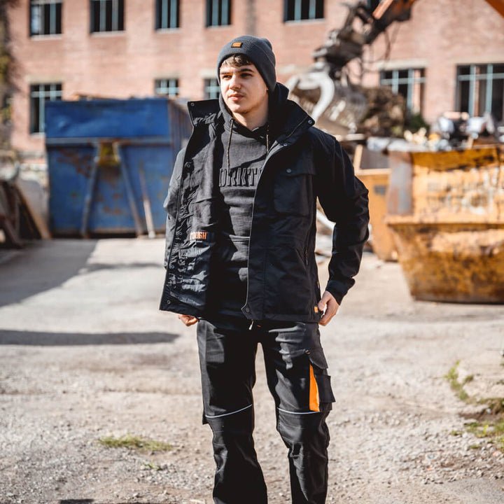 Worktough Windproof Jacket Black Lifestyle 1#colour_black