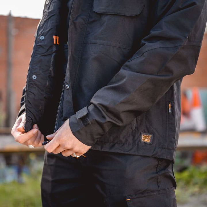 Worktough Windproof Jacket Black Lifestyle 3#colour_black