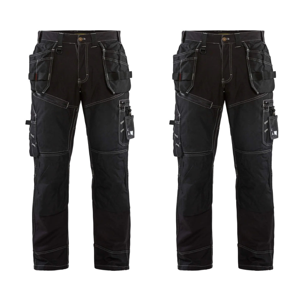 Blaklader X1500 Craftsman Trousers Cotton 1500 Mens 15001370 Twin Pack Deal Black