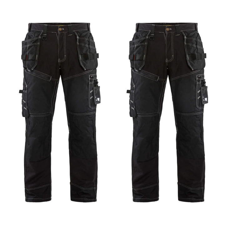 Blaklader X1500 Craftsman Trousers Cotton 1500 Mens 15001370 Twin Pack Deal Black