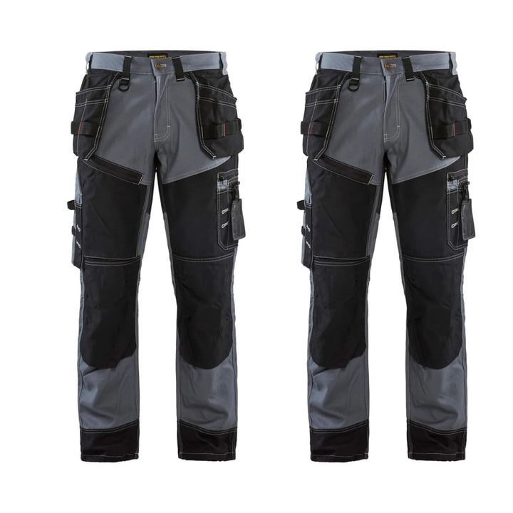Blaklader X1500 Craftsman Trousers Cotton 1500 Mens 15001370 Twin Pack Deal Grey Black