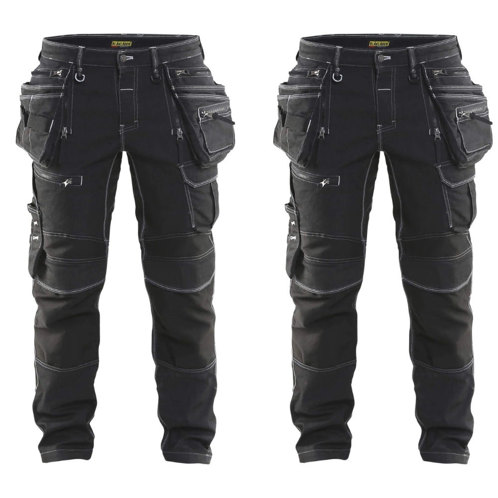 Blaklader X1900 Stretch Trousers 1990 Mens 19901141 Twin Pack Deal Black