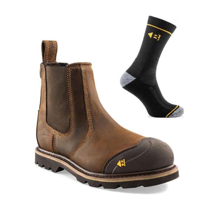 Buckler Boots B1990 Safety Dealer Boots  Brown Buckbootz Brown Main#colour_brown
