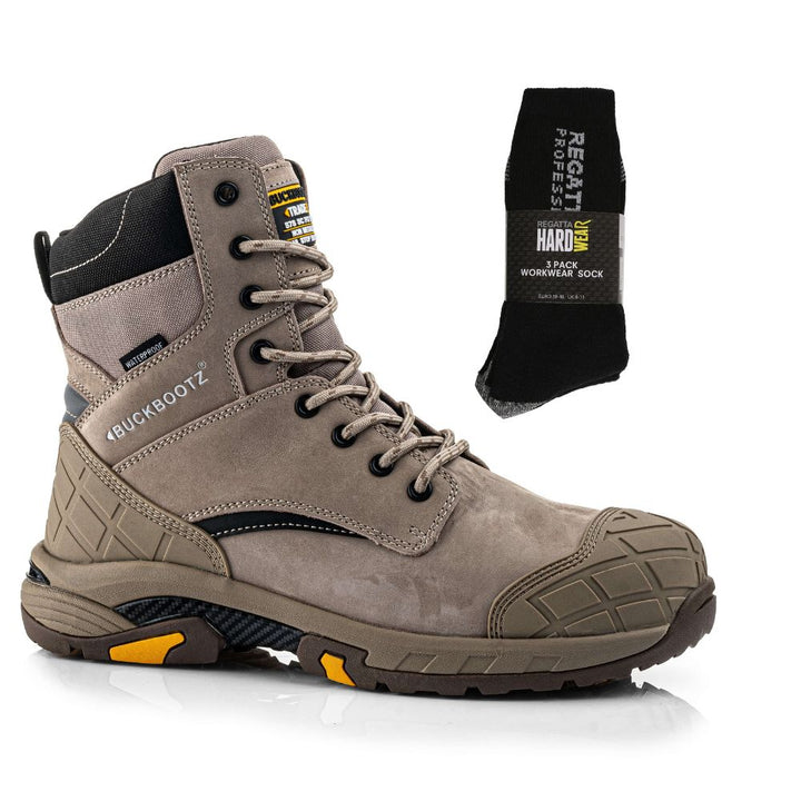 Buckbootz Blastz Special Offer Boots Plus Regatta Socks Bundle#colour_stone