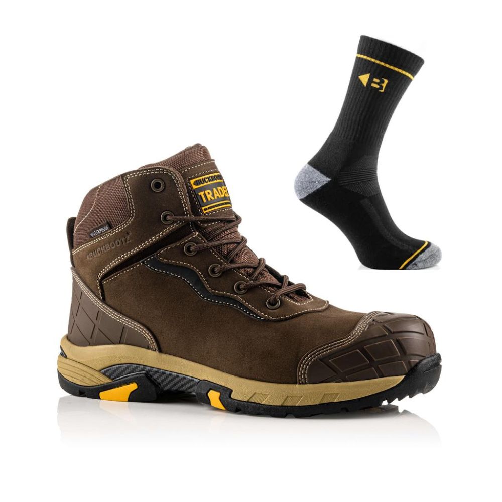 Buckbootz Blitz Special Offer Boots Plus Comfort Socks Bundle Brown#colour_brown