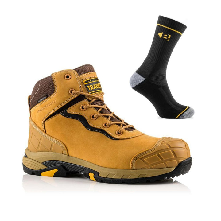 Buckbootz Blitz Special Offer Boots Plus Comfort Socks Bundle Honey#colour_honey