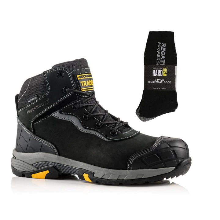 Buckbootz Blitz Special Offer Boots Plus Regatta Socks Bundle Black#colour_black