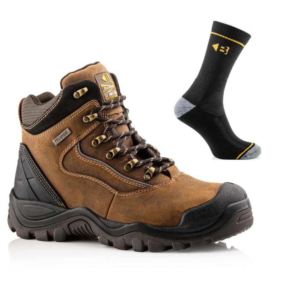 Buckbootz Bsh002 Special Offer Boots Plus Comfort Socks Bundle#colour_brown