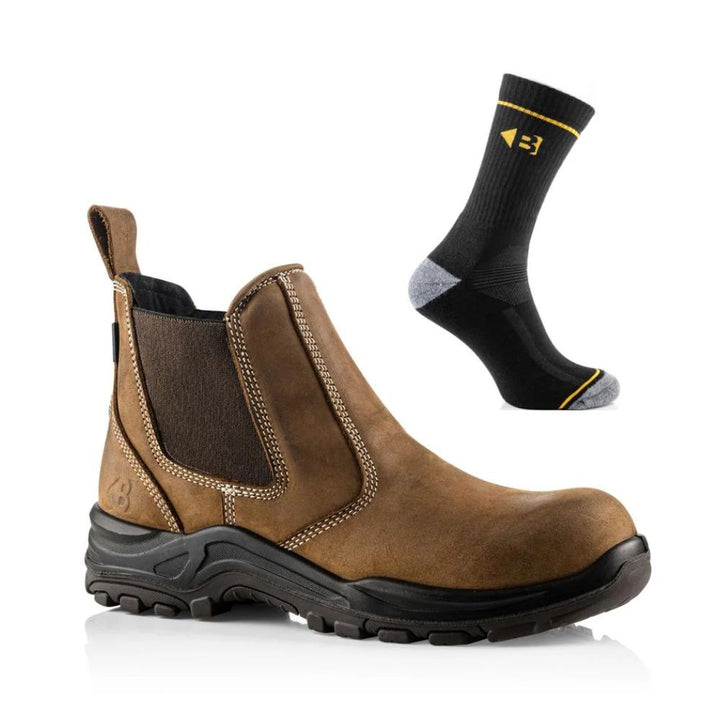 Buckbootz Dealerz Special Offer Boots Plus Comfort Socks Bundle#colour_brown