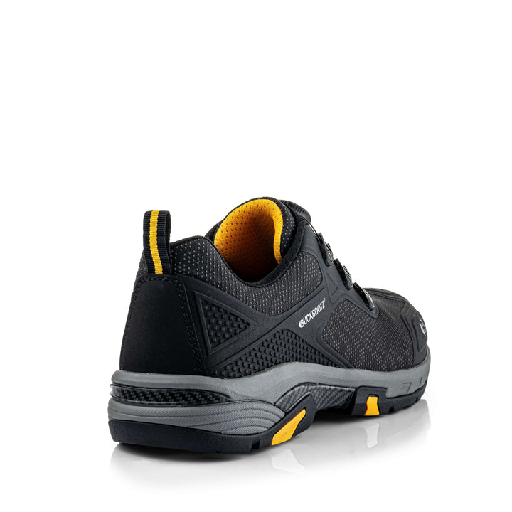 Buckbootz WHEELZ Low S1PS Fitgo (Boa style) ESD Super Lightweight Buckler Safety Trainers Black 5#colour_black