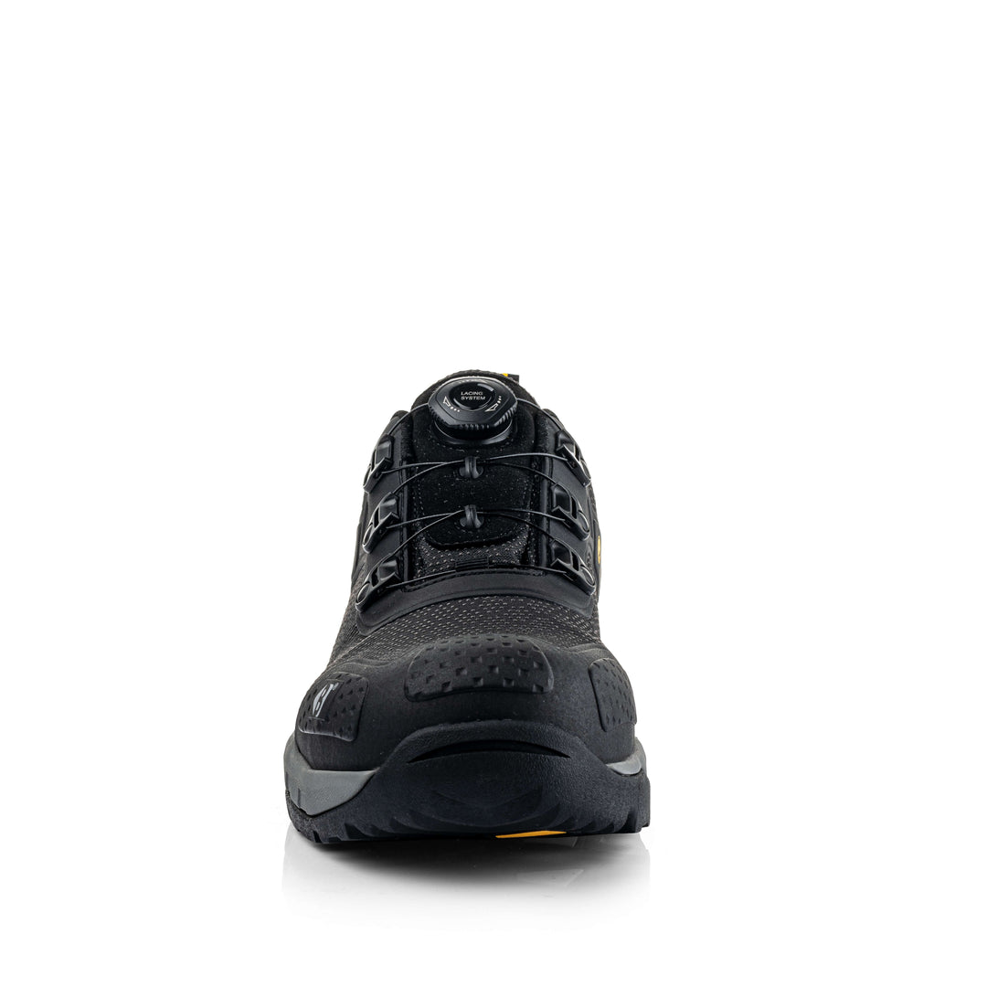 Buckbootz WHEELZ Low S1PS Fitgo (Boa style) ESD Super Lightweight Buckler Safety Trainers Black 7#colour_black
