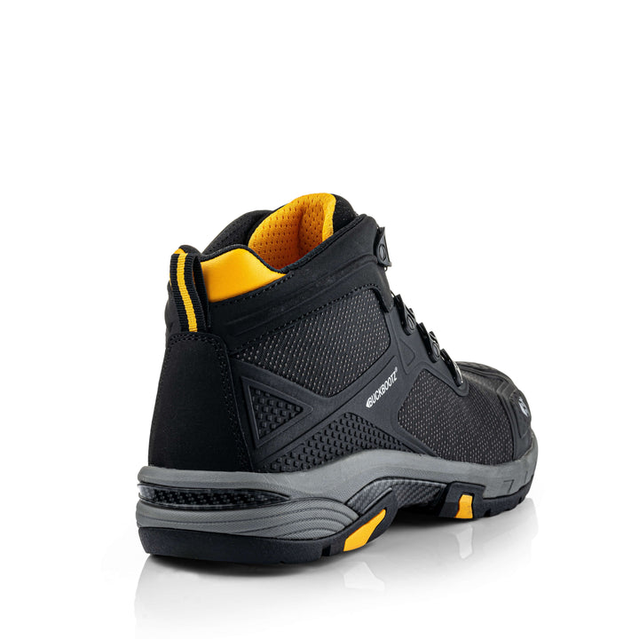Buckbootz WHEELZ Mid S1PS Fitgo (Boa style) Super Lightweight ESD Buckler Safety Trainer Boots Black 5#colour_black
