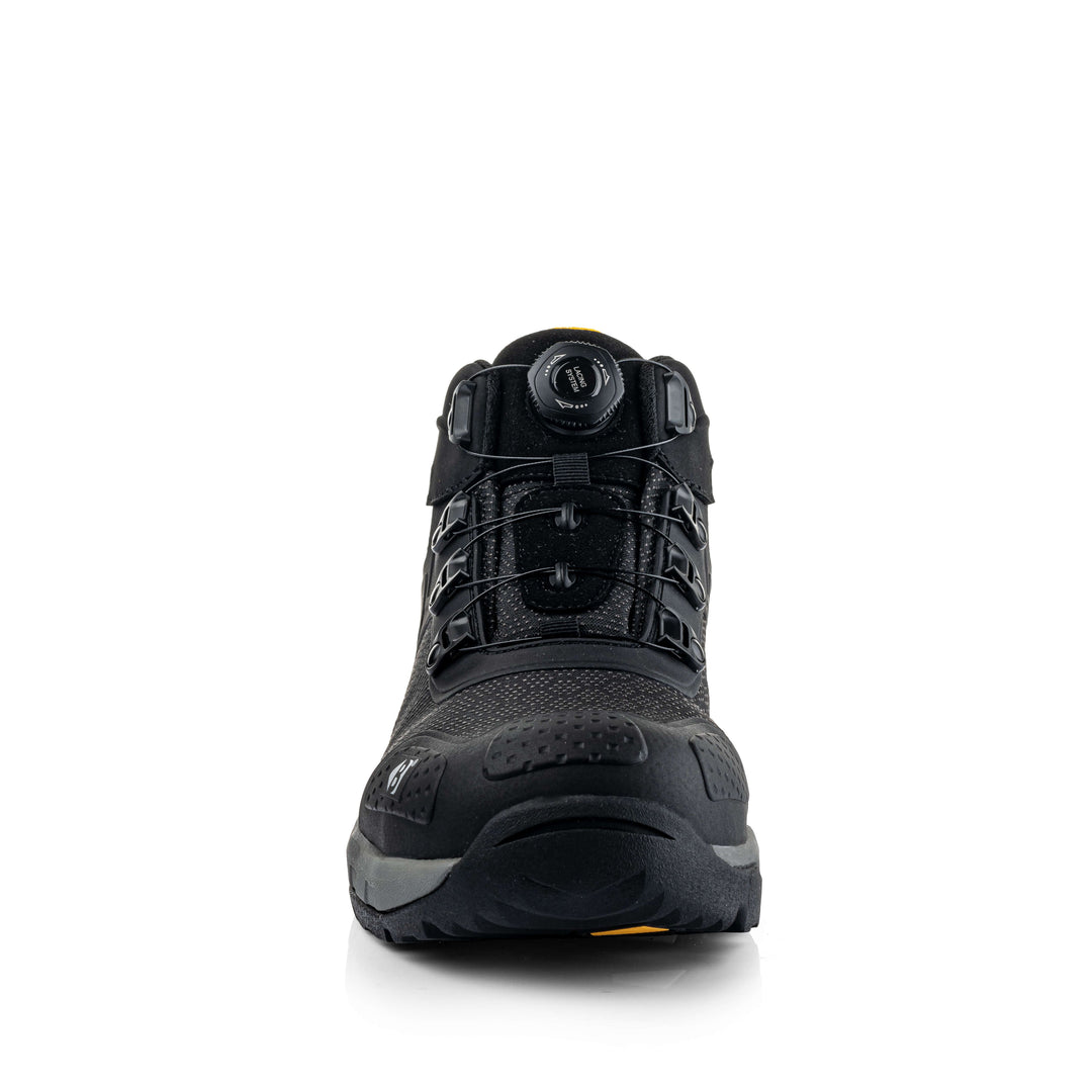 Buckbootz WHEELZ Mid S1PS Fitgo (Boa style) Super Lightweight ESD Buckler Safety Trainer Boots Black 7#colour_black