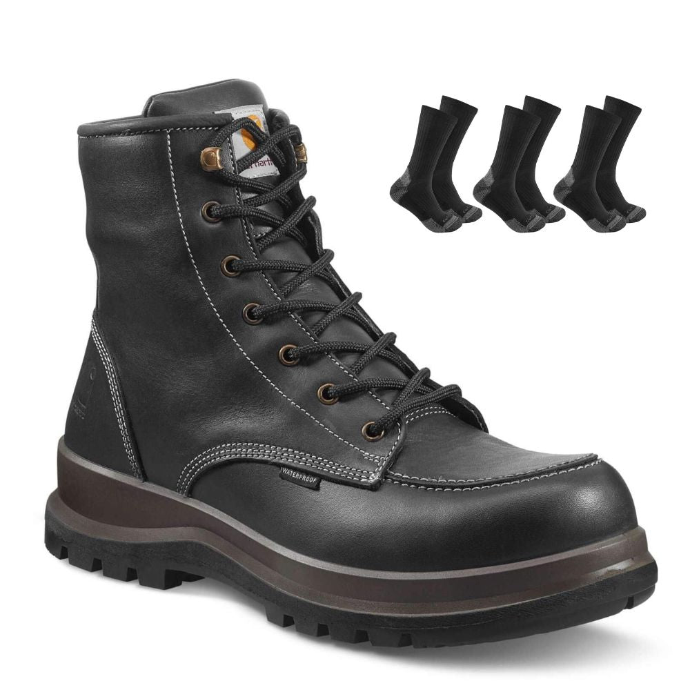 Carhartt Special Offer Hamilton Work Boots F702901 Pack - Hamilton S3 Composite Safety Toe Waterproof Work Boots + 3 Pack Carhartt Socks#colour_black