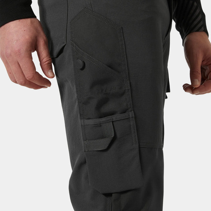 Helly Hansen Alna 4X HH Connect Hi-Vis Class 1 Cordura Reinforced 4-Way-Stretch Trousers 77340 Orange/Ebony — Product Detail 