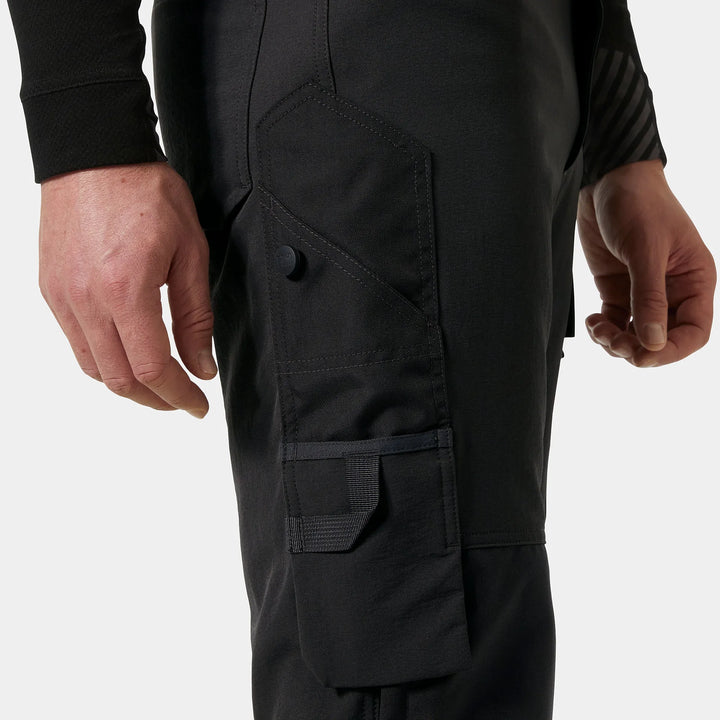 Helly Hansen Alna 4X HH Connect Hi-Vis Class 1 Cordura Reinforced 4-Way-Stretch Trousers 77340 Yellow/Ebony — Product Detail 