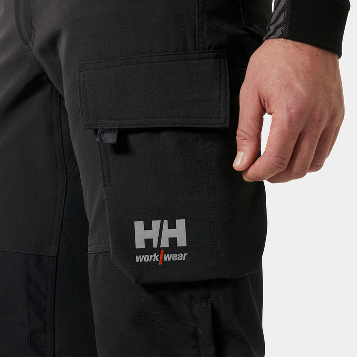 Helly Hansen Alna 4X HH Connect Hi-Vis Class 1 Cordura Reinforced 4-Way-Stretch Trousers 77340 Yellow/Ebony — Product Detail 