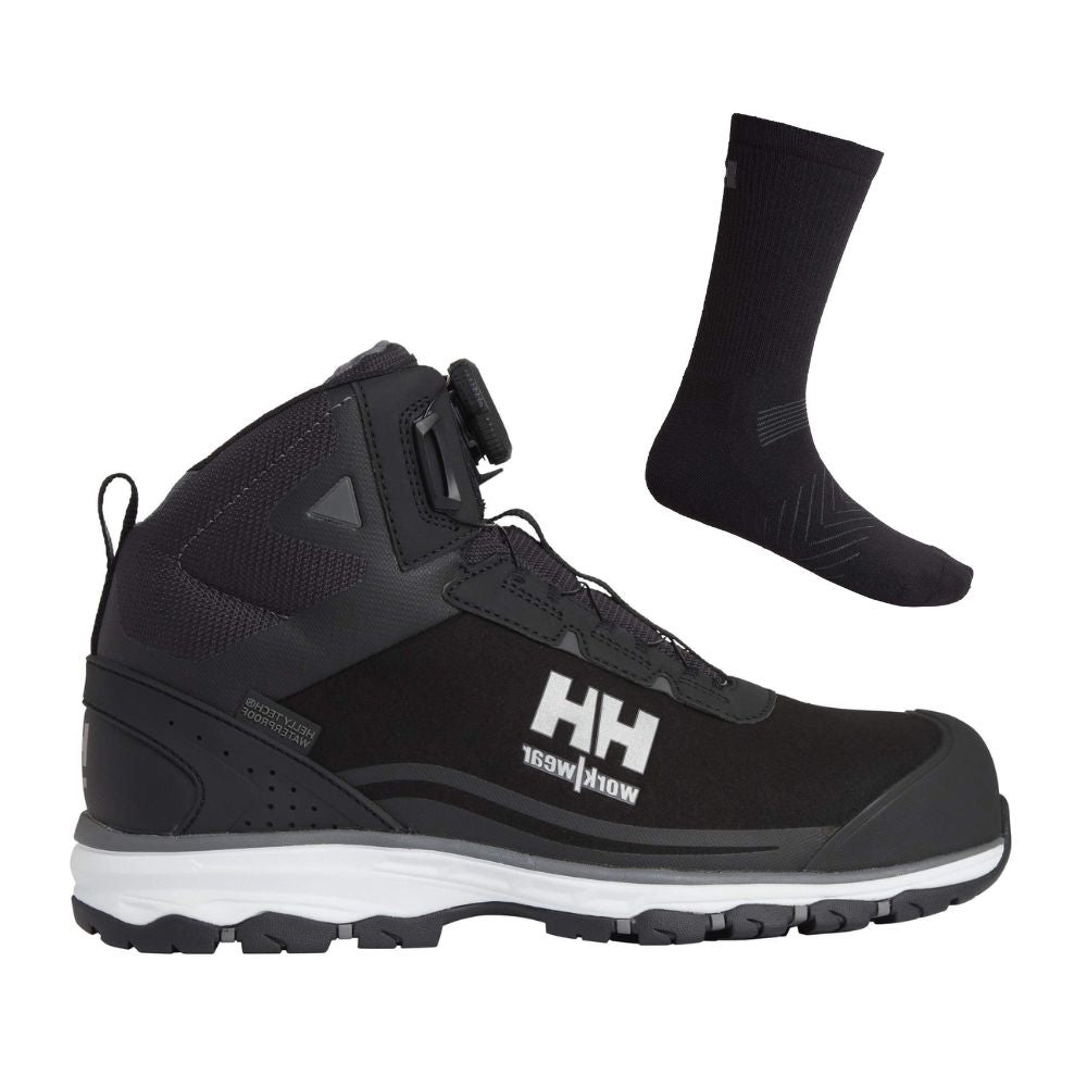 Helly Hansen Chelsea Evo 78383 Special Offer Boots Plus Helly Socks Bundle#colour_black-grey