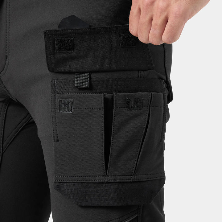 Helly Hansen Chelsea Evolution 2.0 HH Connect Cordura Reinforced 4-Way-Stretch Pirate Trousers 77596 Black — Product Detail 3 