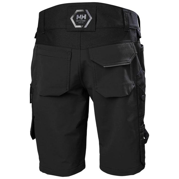 Helly Hansen Chelsea Evolution HH Connect Cordura Reinforced 4-Way-Stretch Shorts 77613 Black — Back View 