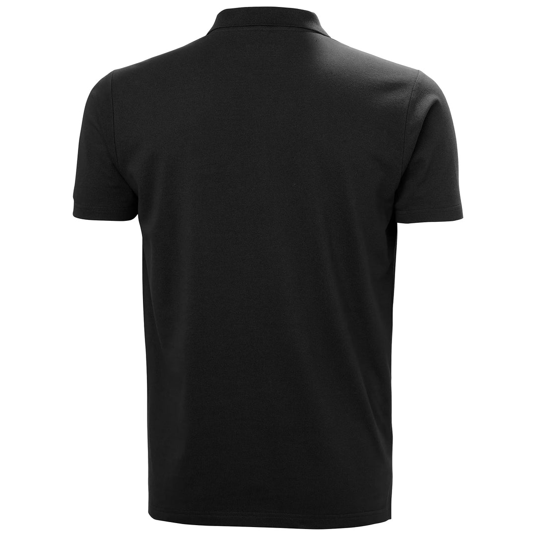 Helly Hansen Classic 2.0 Recycled Content Polo Shirt 79398 Black — Back View 