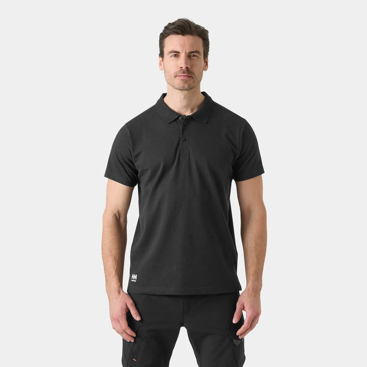 Helly Hansen Classic 2.0 Recycled Content Polo Shirt 79398 Black — Worn on Site 