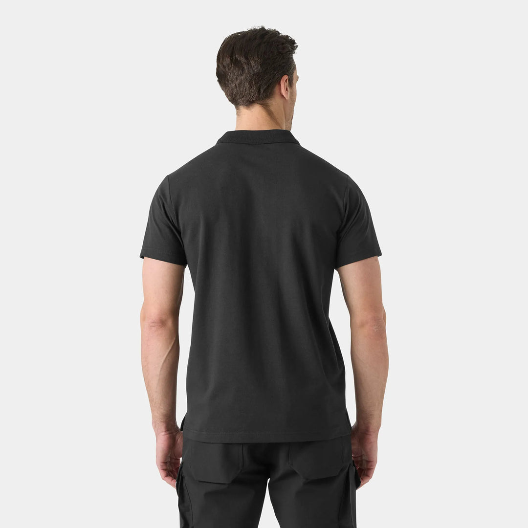 Helly Hansen Classic 2.0 Recycled Content Polo Shirt 79398 Black — Worn on Site 