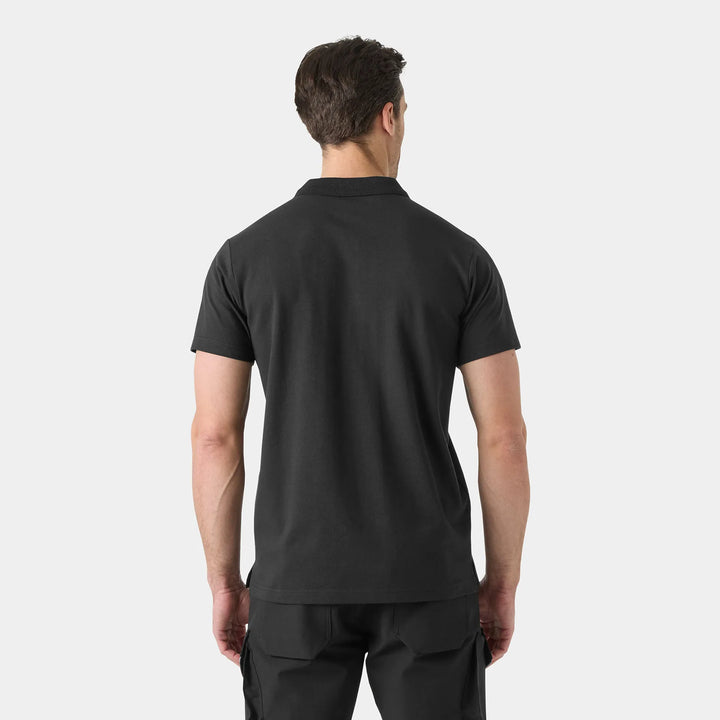 Helly Hansen Classic 2.0 Recycled Content Polo Shirt 79398 Black — Worn on Site 