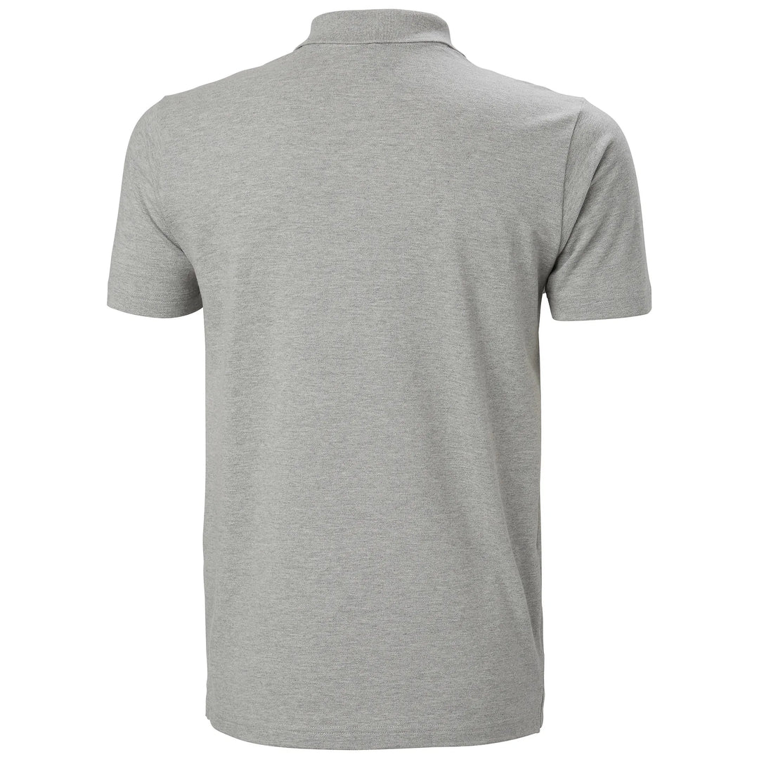 Helly Hansen Classic 2.0 Recycled Content Polo Shirt 79398 Grey Melange — Back View 