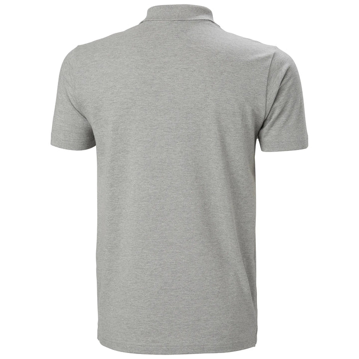 Helly Hansen Classic 2.0 Recycled Content Polo Shirt 79398 Grey Melange — Back View 