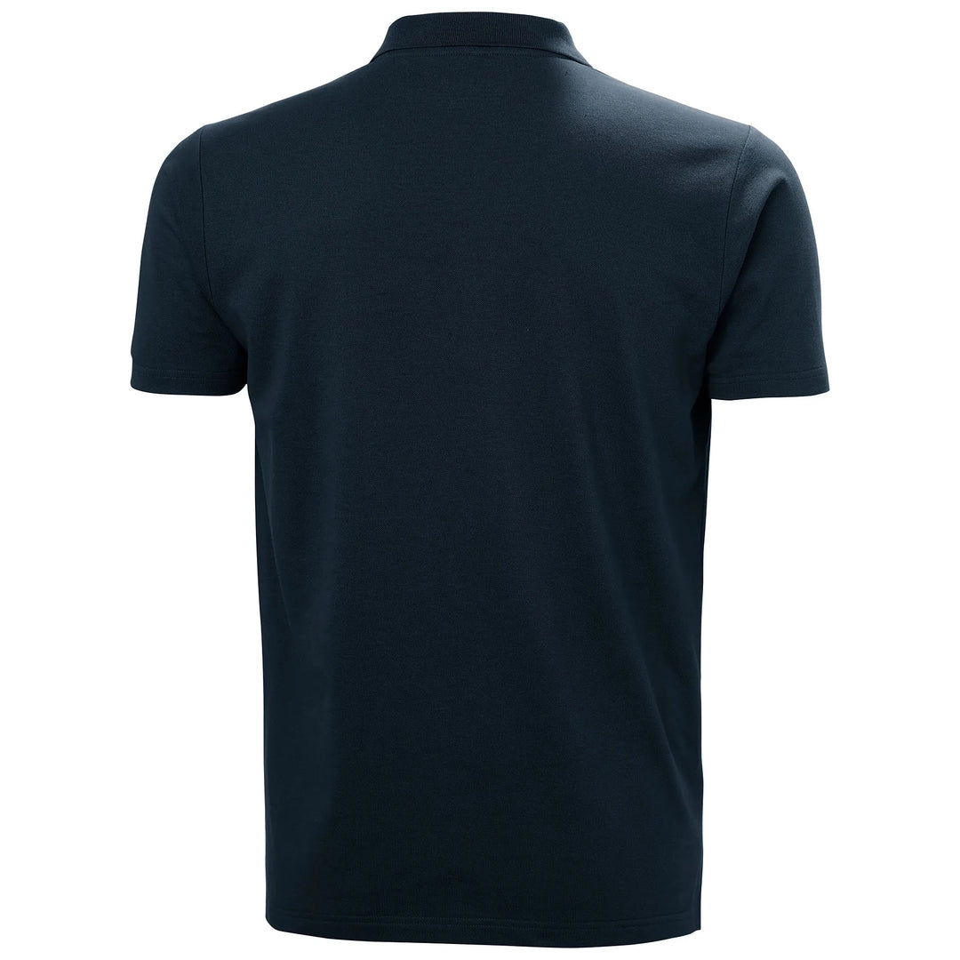 Helly Hansen Classic 2.0 Recycled Content Polo Shirt 79398 Navy — Back View 