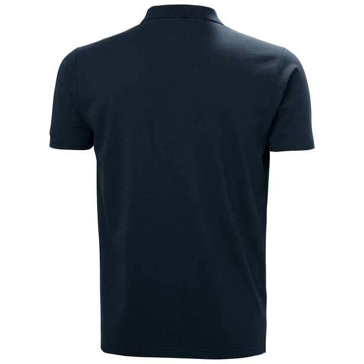 Helly Hansen Classic 2.0 Recycled Content Polo Shirt 79398 Navy — Back View 