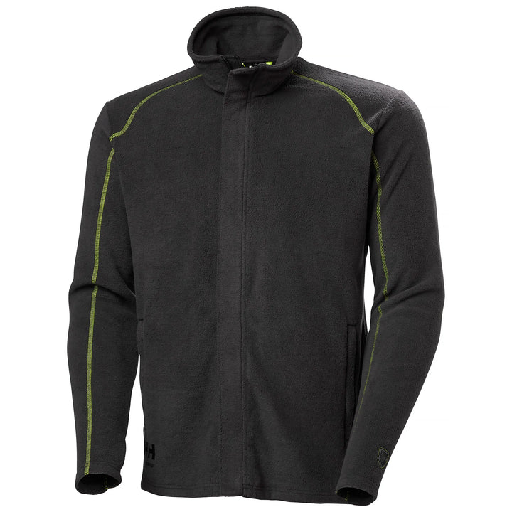 Helly Hansen Fyre Flame Resistant Arc Flash &amp; Anti-Static Fleece Jacket 72149 Ebony — Hero 