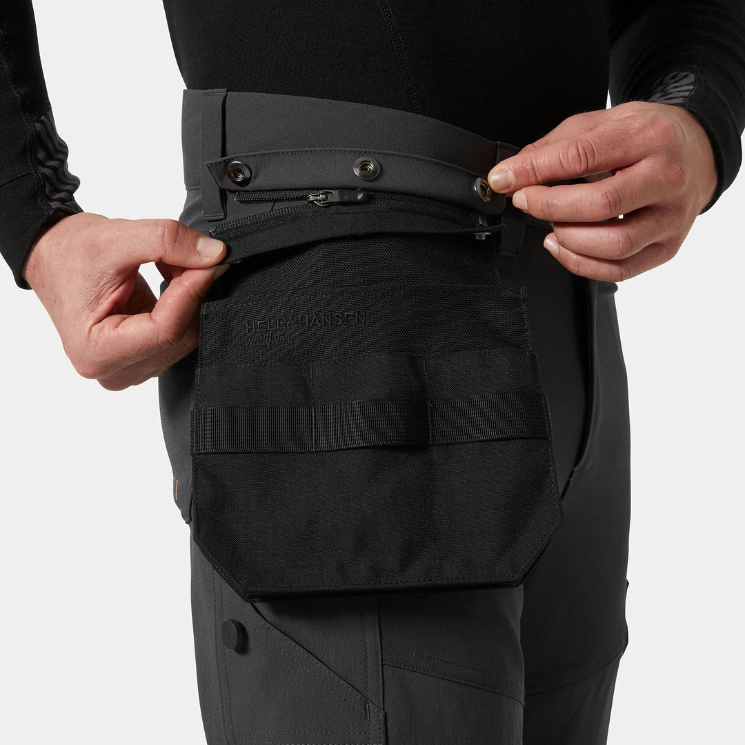 Helly Hansen ICU BRZ HH Connect Hi-Vis Class 1 Cordura Reinforced 4-Way-Stretch Trousers 77310 Yellow/Ebony — Product Detail 