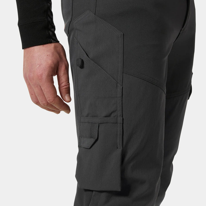 Helly Hansen ICU BRZ HH Connect Hi-Vis Class 1 Cordura Reinforced 4-Way-Stretch Trousers 77310 Yellow/Ebony — Product Detail 