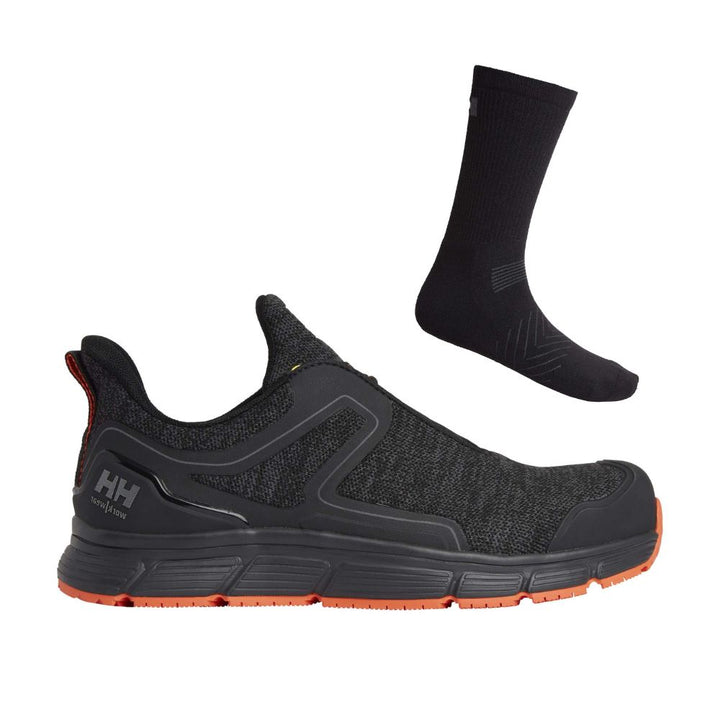 Helly Hansen Kensington 78352 Special Offer Shoes Plus Helly Socks Bundle Black Orange#colour_black-orange