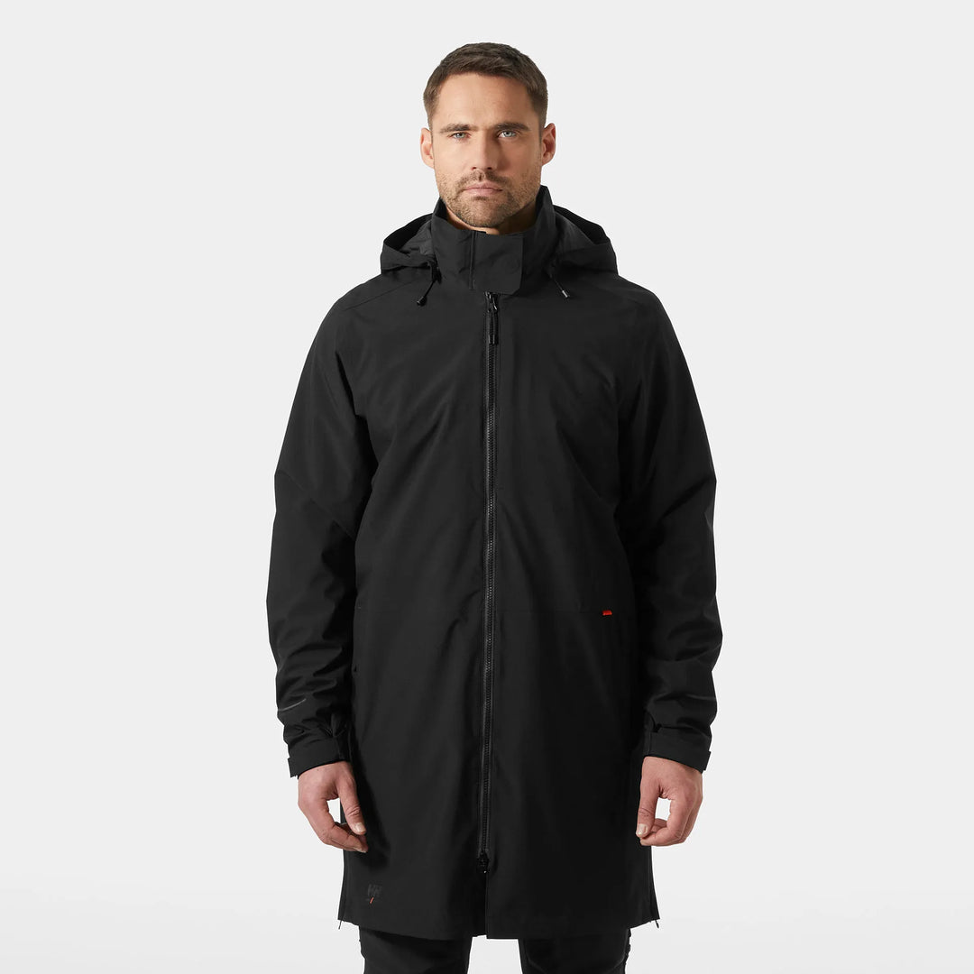 Helly Hansen Manchester 2.0 Urban Waterproof Shell Recycled Content Coat 71283 Black — Worn on Site 